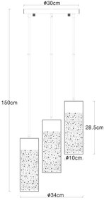 Lustră pe cablu CROCKY 3xE27/40W/230V Globo 21005-3H