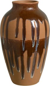 Vas decorativ din ceramica glazurata , H33cm , "Dripping Glaze"