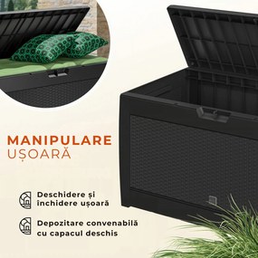 Cufăr depozitare RATO, 310L, 119x48x60 cm, antracit Prosperplast