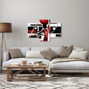 Tablou picuturii cu damă străveche (90x60 cm)