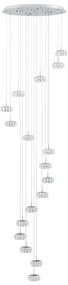 Lustră LED de cristal dimabilă pe cablu CORLIANO 17xLED/4,5W/230V Eglo 39546