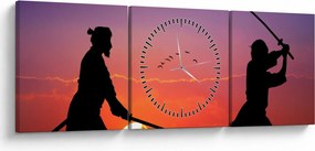 Tablou - Samurai (cu ceas) (90x30 cm)