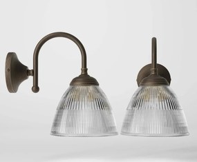 Aplica de perete stil neoclasic din alama si sticla Elide