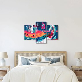 Tablou - Prinț și prințesa cu dragon (90x60 cm)