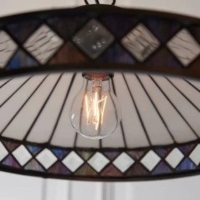 Endon 112196 - Lustră cu lanț Tiffany FARGO 1xE27/60W/230V Ø 41,5 cm