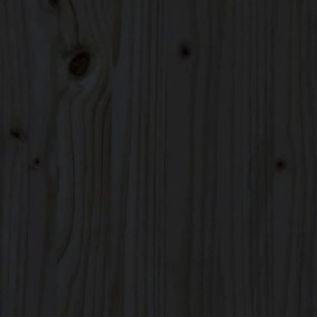 Cadru pat King Size 5FT, negru, 150x200 cm, lemn masiv Negru, 150 x 200 cm
