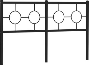vidaXL Tăblie de pat de schimb metalică, negru, 150 cm