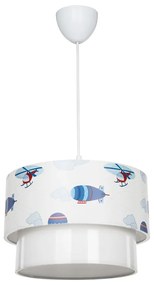 Lustră pentru copii albă/albastră ø 30 cm – Squid Lighting