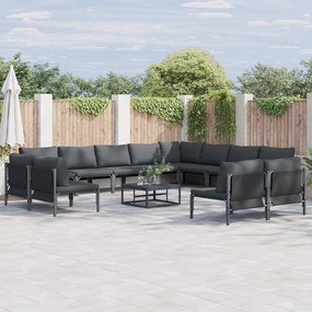 vidaXL Set de canapele pentru grădină 13 pcs Antracit Oțel