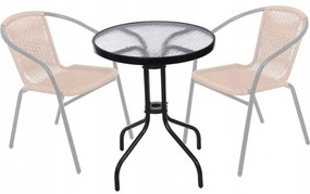 Masa rotundă de grădină, din sticlă 60 cm