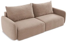 Canapea maro deschis extensibilă/cu spațiu de depozitare 238 cm Kalena – Makamii