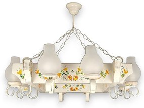Candelabru fabricat manual din lemn pictat Queen 8L