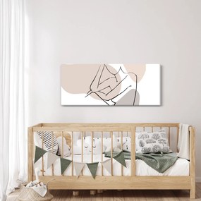 Tablou - Femeie corp linie de artă N⁰1 (120x50 cm)