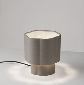 Veioza, Lampa de masa cu abajur textil gri BLOOSY