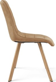 Scaun de dining CIEZA VELVET, maro