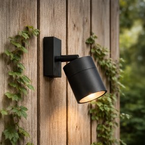 Aplică exterior neagră AR70 reglabilă IP44 - Solo