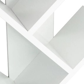 Biblioteca pentru masa cu 5 rafturi ZIGZAG, alb