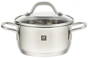 Oala Zwilling Pico 66652120, 0,8 L, 12 cm, Capac sticla, Otel inoxidabil 18/10, Cuptor si inductie, Argintiu
