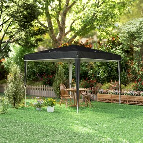 Outsunny Pavilion Pliabil cu Înălțime Reglabilă și Geantă de Transport, 300x300x273 cm, Negru | Aosom Romania