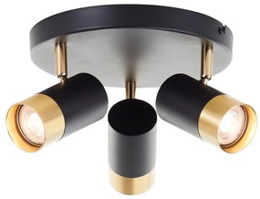 Brilliant - Spot LED VIGOLO 3xGU10/5W/230V negru/auriu