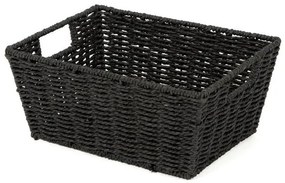 Coș tricotat compactor 31 x 24 x 14 cm, negru