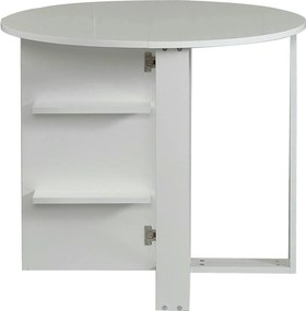 Masa plianta MIDDLE, alb, PAL melaminat, 90x45x77 cm