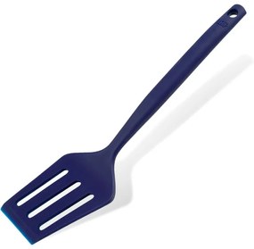 Spatula Tasty 678200, Margine frontala inclinata, Maner moale, 33 cm, Silicon, Albastru