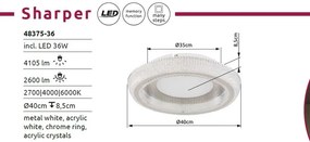 Plafoniera LED design elegant SHARPER