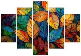 Tablou - Mozaic din frunze (150x105 cm)