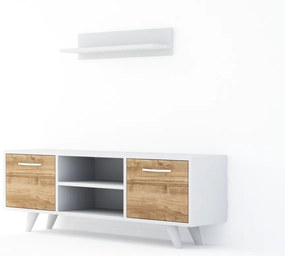 Comoda TV Likya - Alb, Walnut