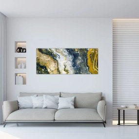 Tablou - Abstract auriu (120x50 cm)