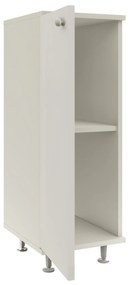 Corp Baie Zaria, 1 Usa, Alb lucios/Alb, MDF, L 30 x l 35 x H 85 cm