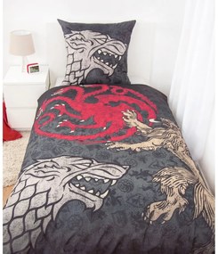 Lenjerie de pat din bumbac Herding Game ofThrones, 135 x 200 cm, 80 x 80 cm