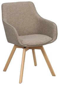 Set de scaune de sufragerie bej 2 buc. tapițat Alison – Rowico