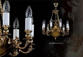 Lustra LUX din alama, Candelabru 9 brate DAFNE