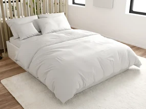 Lenjerie de pat din bumbac STANDO alb Dimensiune lenjerie de pat: 2 buc 70 x 90 cm | 200 x 220 cm