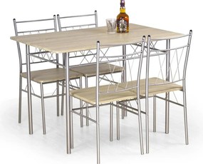 Set masa si 4 scaune FAUST, stejar sonoma