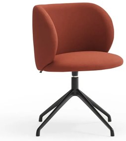 Scaun de sufragerie cărămiziu tapițat Mogi – Teulat