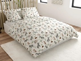 Lenjerie de pat din bumbac JUNGARI crem Dimensiune lenjerie de pat: 70 x 90 cm | 140 x 200 cm