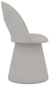 Scaun de sufragerie gri deschis tapițat Kalo – Makamii