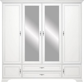 Dulap dressing alb IDENTO, PAL, cu 6 usi si 2 sertare, 228x61x225 cm