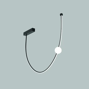 Lustra LED arcuita design modern Line negru