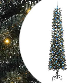 vidaXL Brad de Crăciun artificial Verde 240 cm PVC și Plastic și Oțel