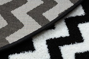 Covor Sketch rotund - F561 negru și alb - Zig Zag