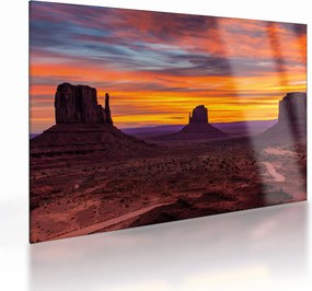 Tablou pe sticlă - Monumentul Valley în Arizona (70x50 cm)