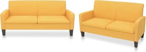 vidaXL Set de canapele, 2 piese, galben, material textil