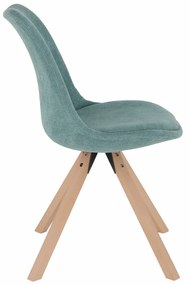 Scaun, material textil verde mentol/lemn fag, SABRA