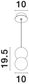 Pendul design modern ZERO, gips alb NVL-9704192