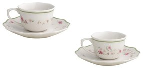 Set 2 cești din porțelan pentru cafea Brandani Nonna Rosa