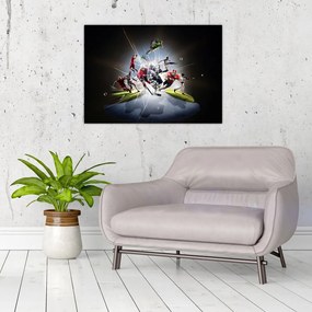 Tablou pe sticlă - Sportivii (70x50 cm)